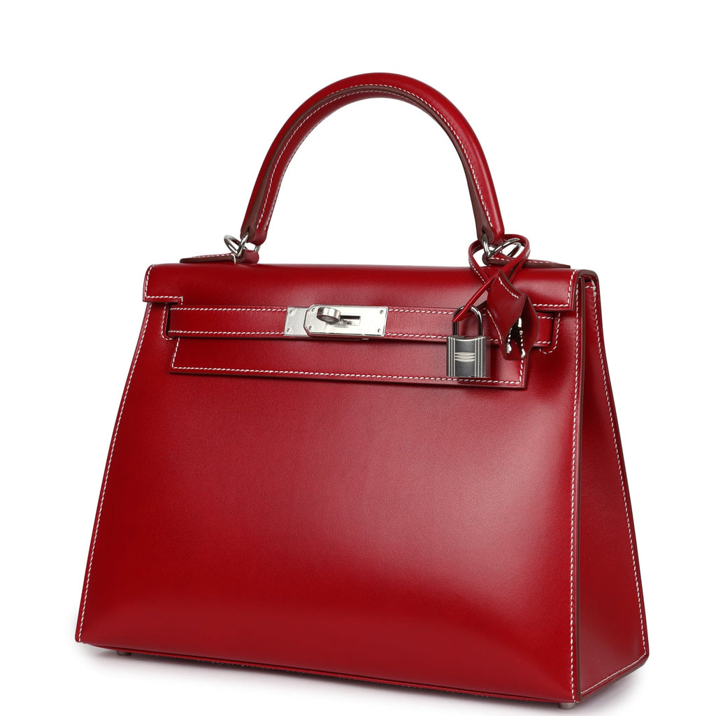 Kelly Sellier 28 Rouge Piment Box Palladium Hardware