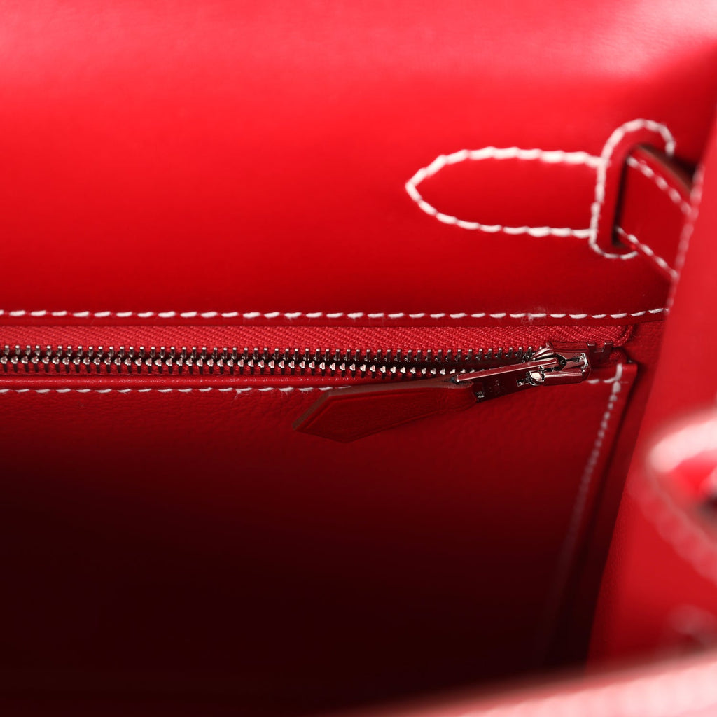 Kelly Sellier 28 Rouge Piment Box Palladium Hardware