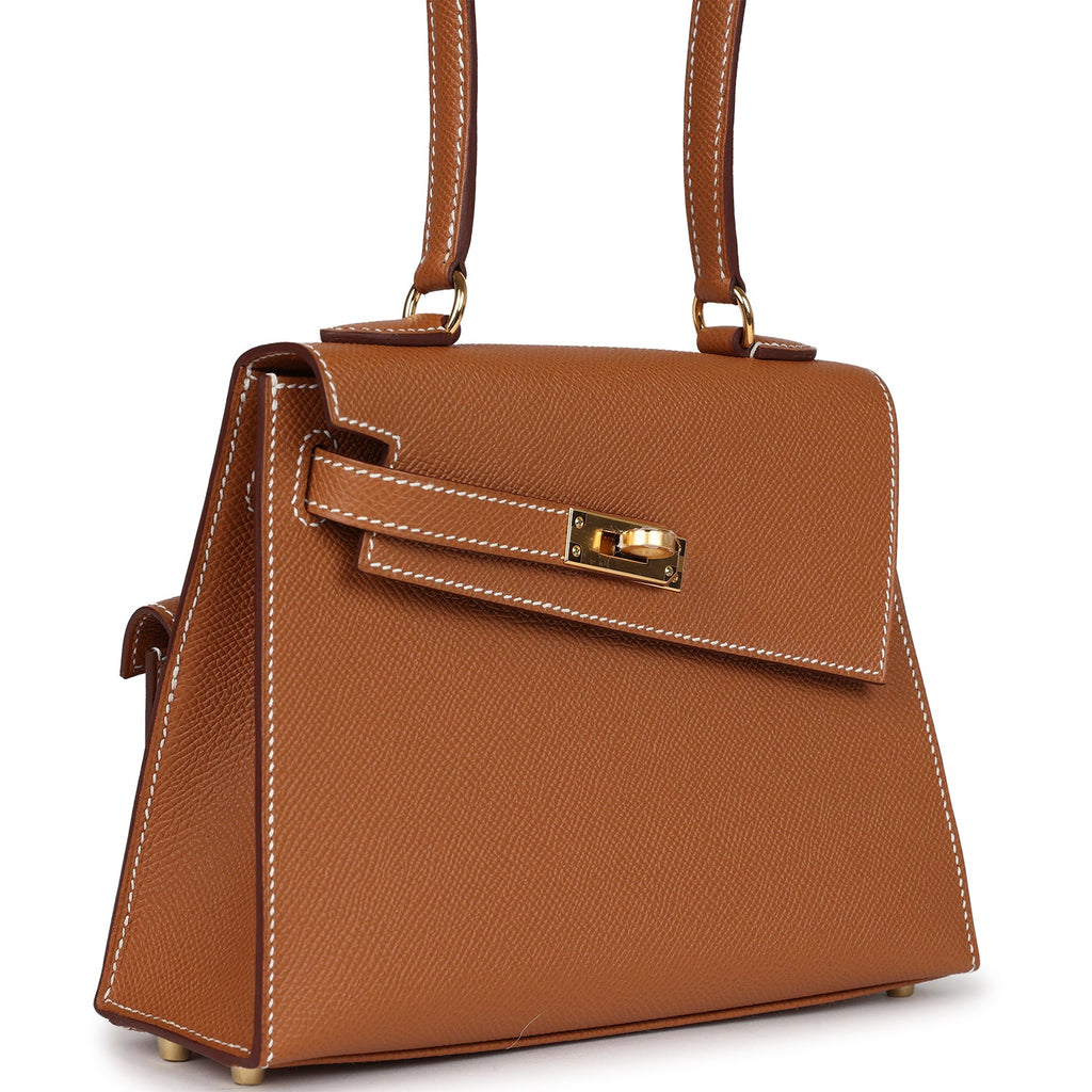 Kelly Sellier en Desordre 20 Gold Epsom Gold Hardware