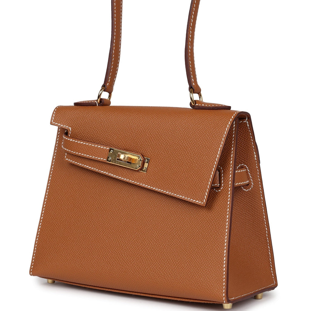 Kelly Sellier en Desordre 20 Gold Epsom Gold Hardware