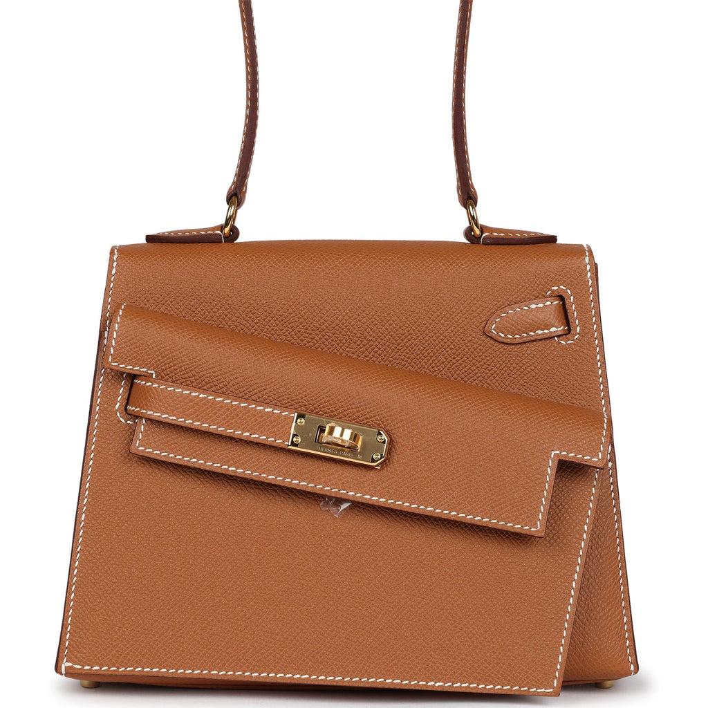 Kelly Sellier en Desordre 20 Gold Epsom Gold Hardware