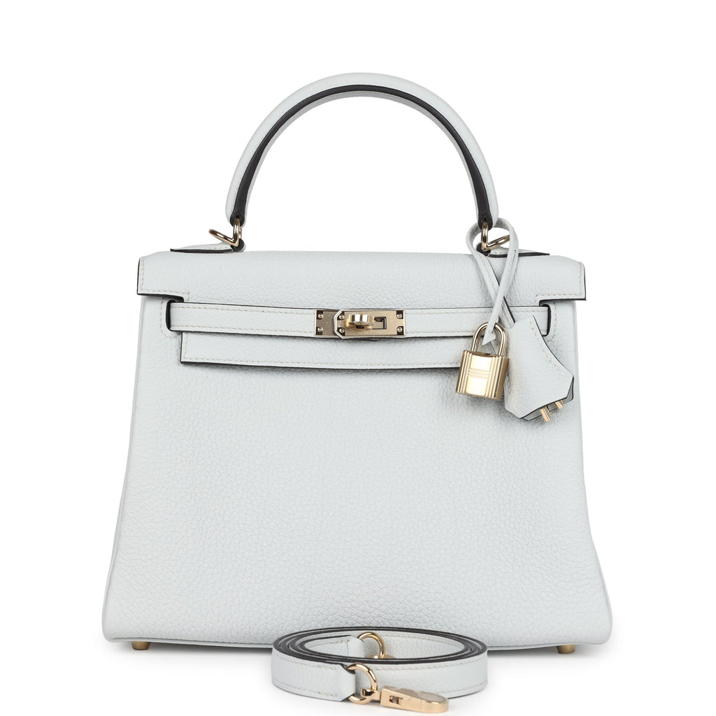 Kelly Retourne 25 Gris Platine Togo Permabrass Hardware