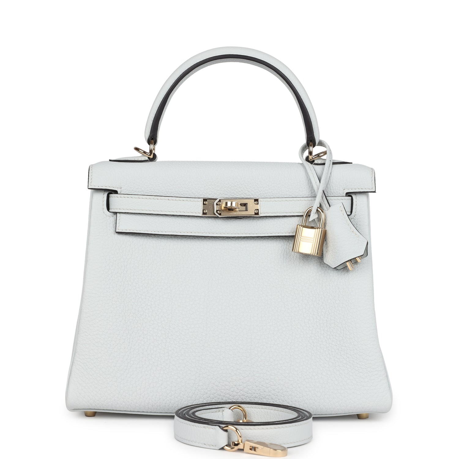 Kelly Retourne 25 Gris Platine Togo Permabrass Hardware