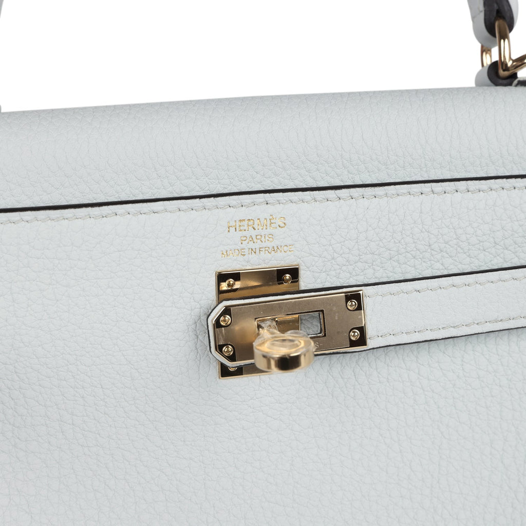 Kelly Retourne 25 Gris Platine Togo Permabrass Hardware