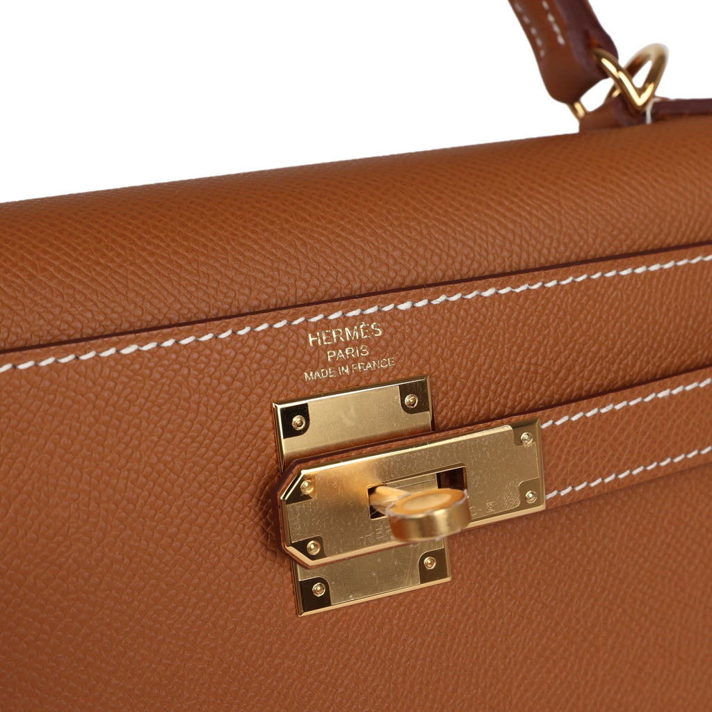 Kelly Sellier 28 Gold Epsom Gold Hardware