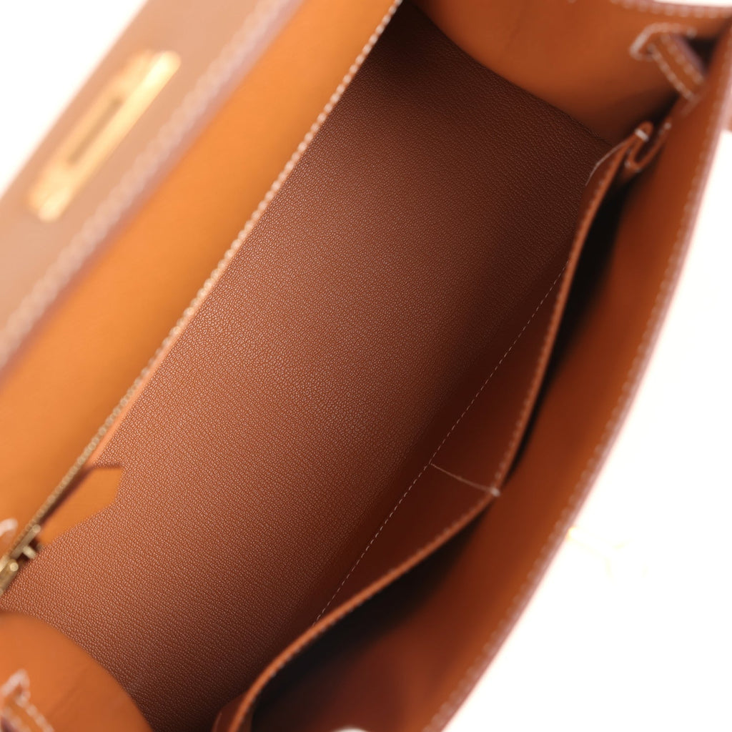 Kelly Sellier 28 Gold Epsom Gold Hardware