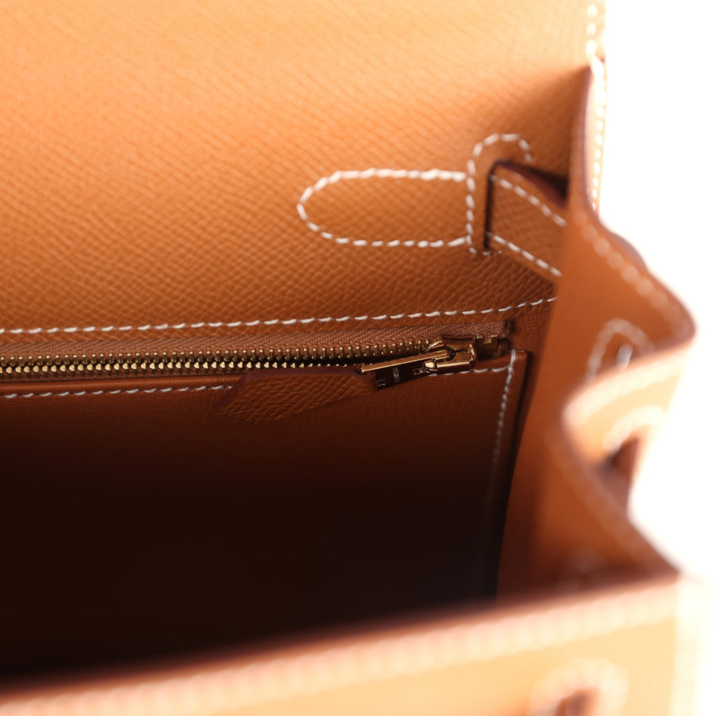 Kelly Sellier 28 Gold Epsom Gold Hardware