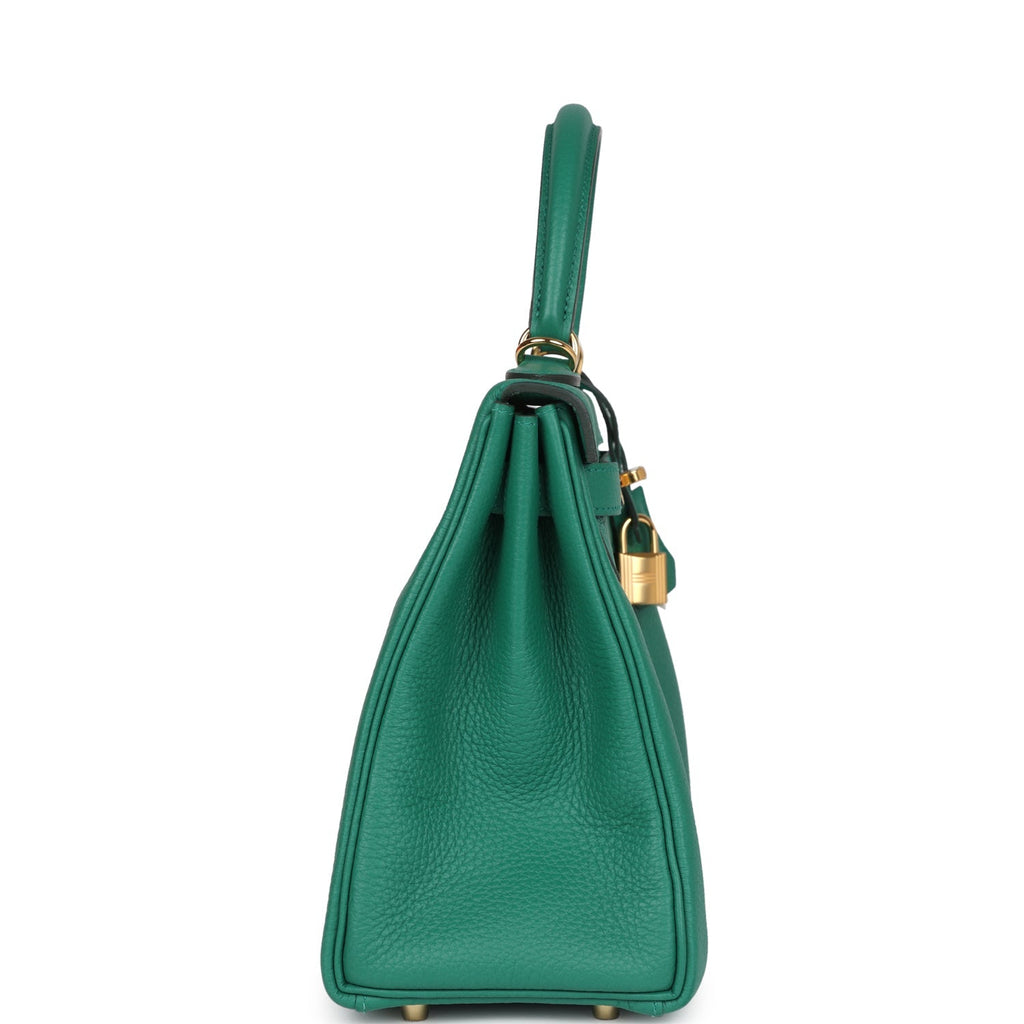 Kelly Retourne 28 Vert Vertigo Clemence Gold Hardware
