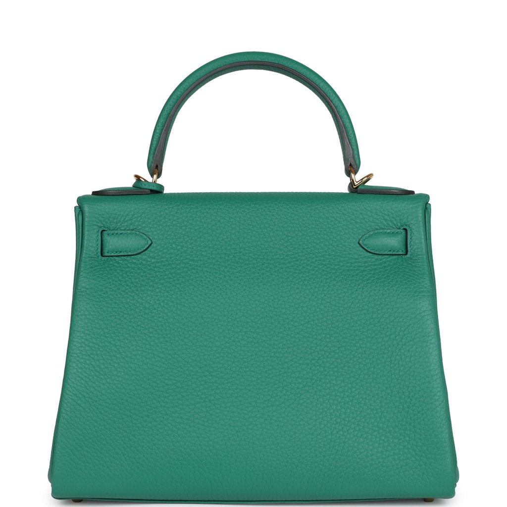 Kelly Retourne 28 Vert Vertigo Clemence Gold Hardware