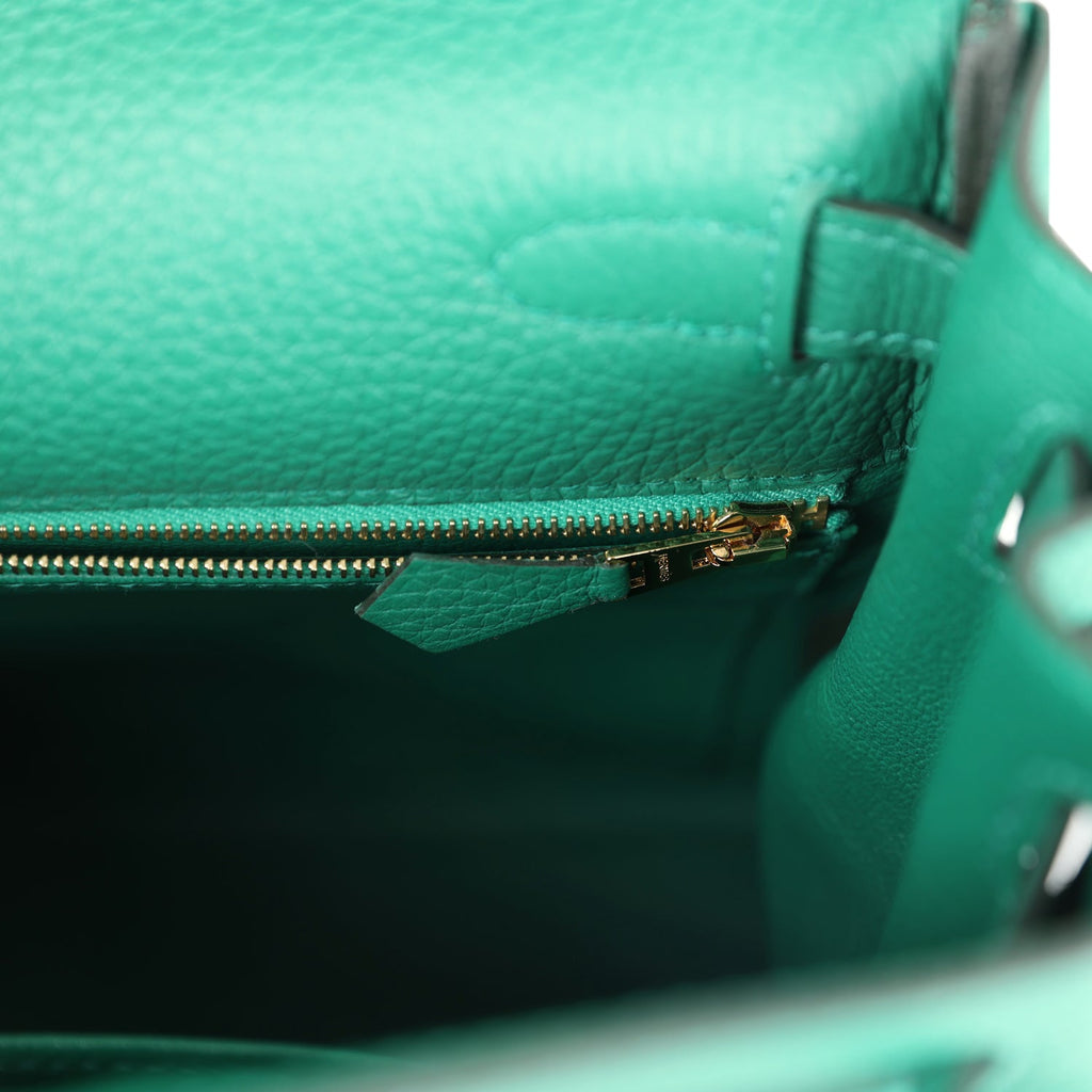 Kelly Retourne 28 Vert Vertigo Clemence Gold Hardware
