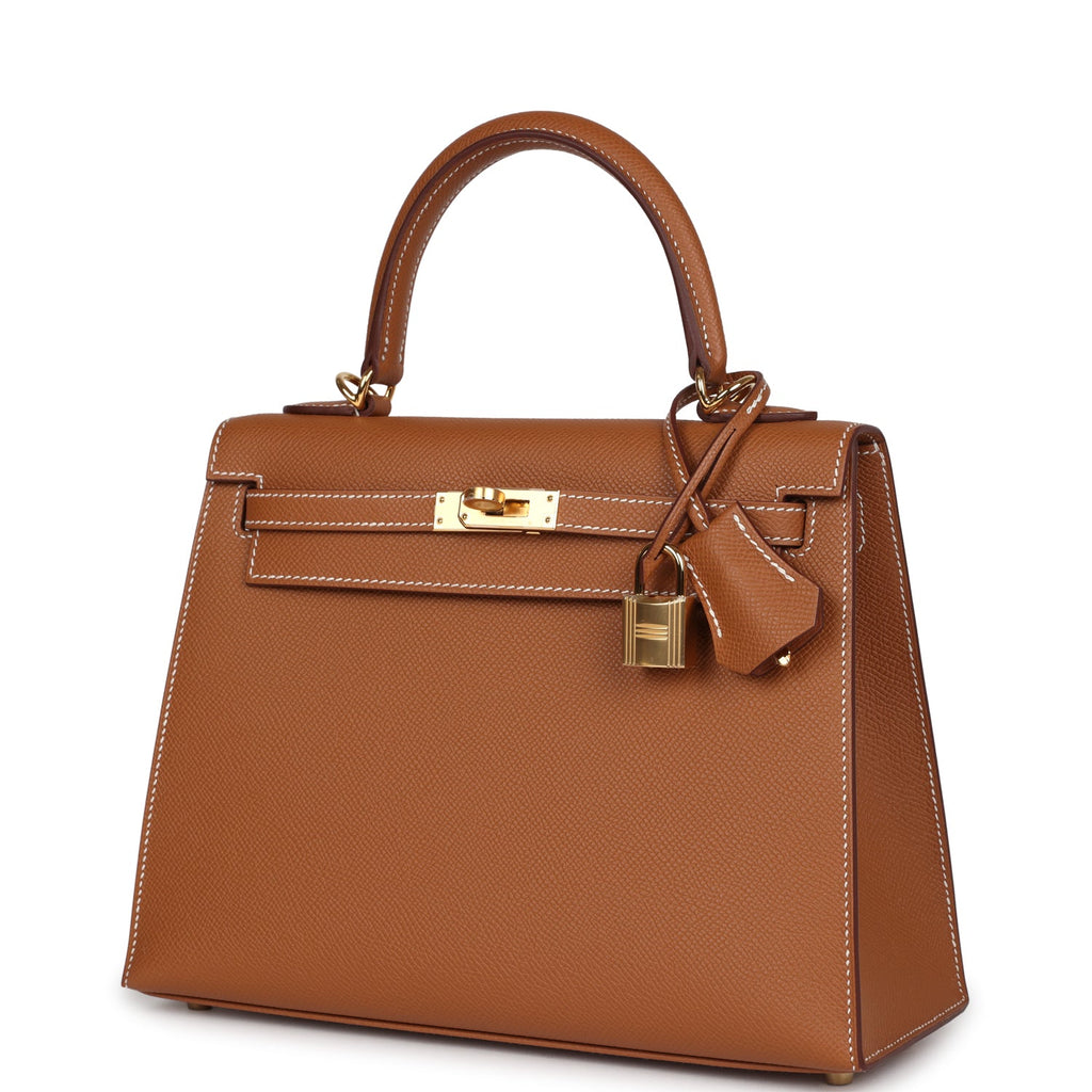 Kelly Sellier 25 Gold Epsom Gold Hardware