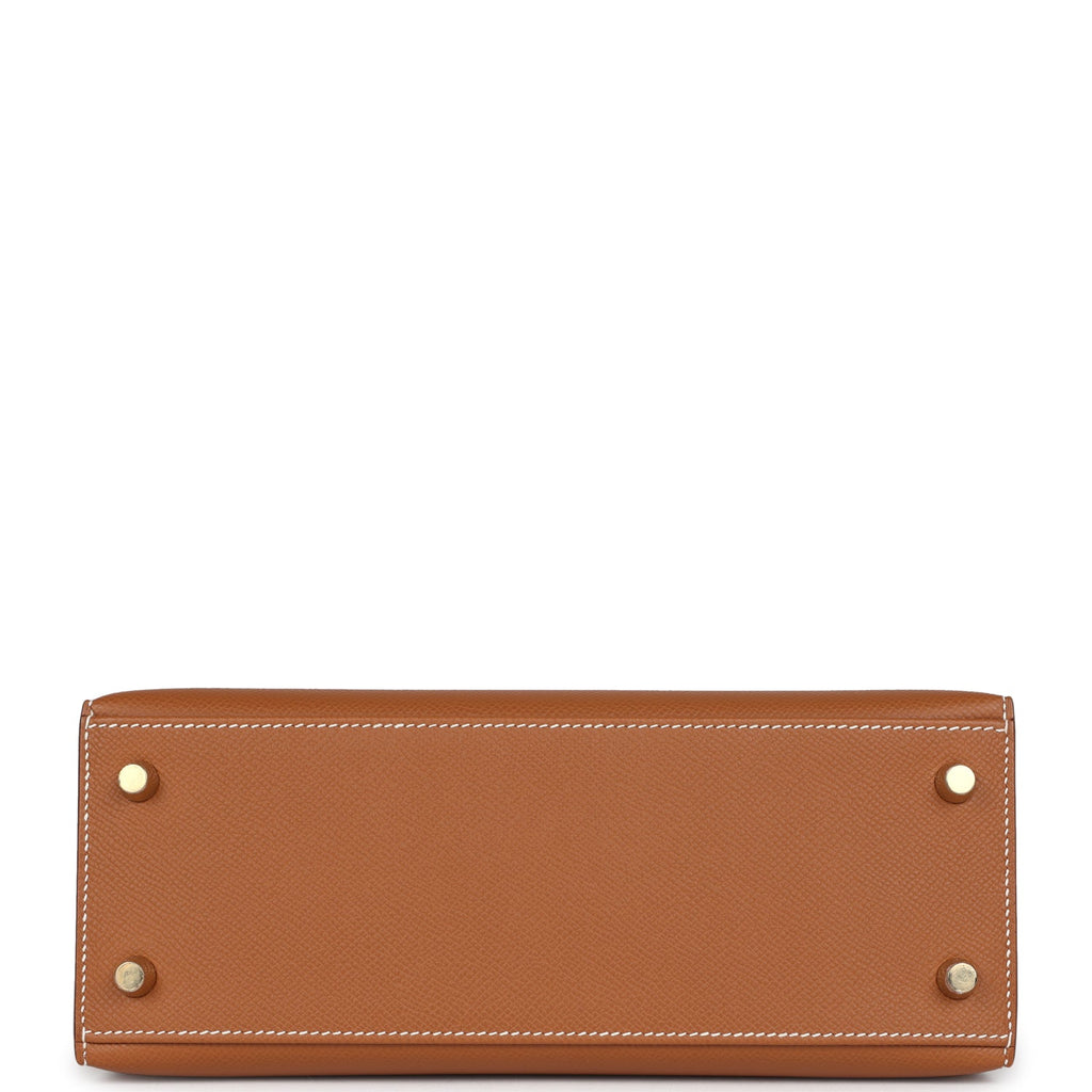 Kelly Sellier 25 Gold Epsom Gold Hardware