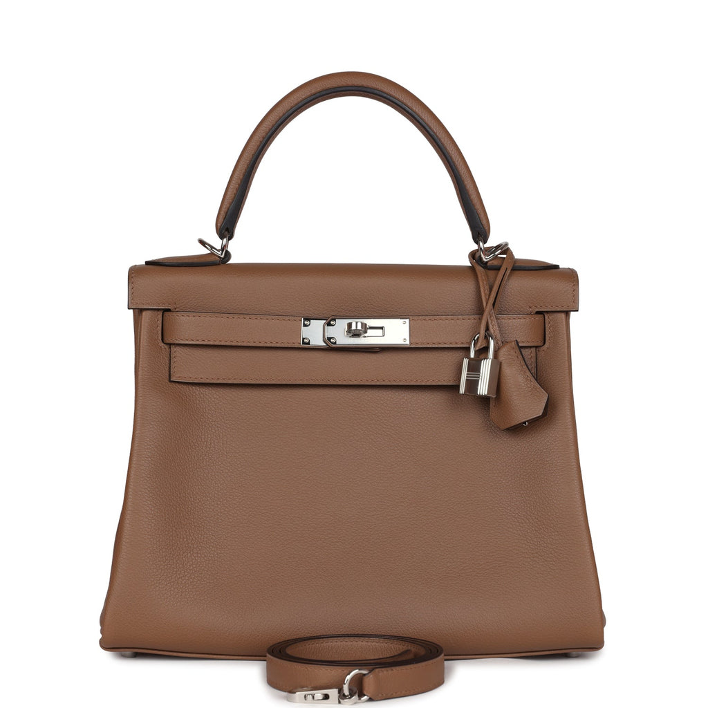 Kelly Retourne 28 Alezan Evercolor Palladium Hardware