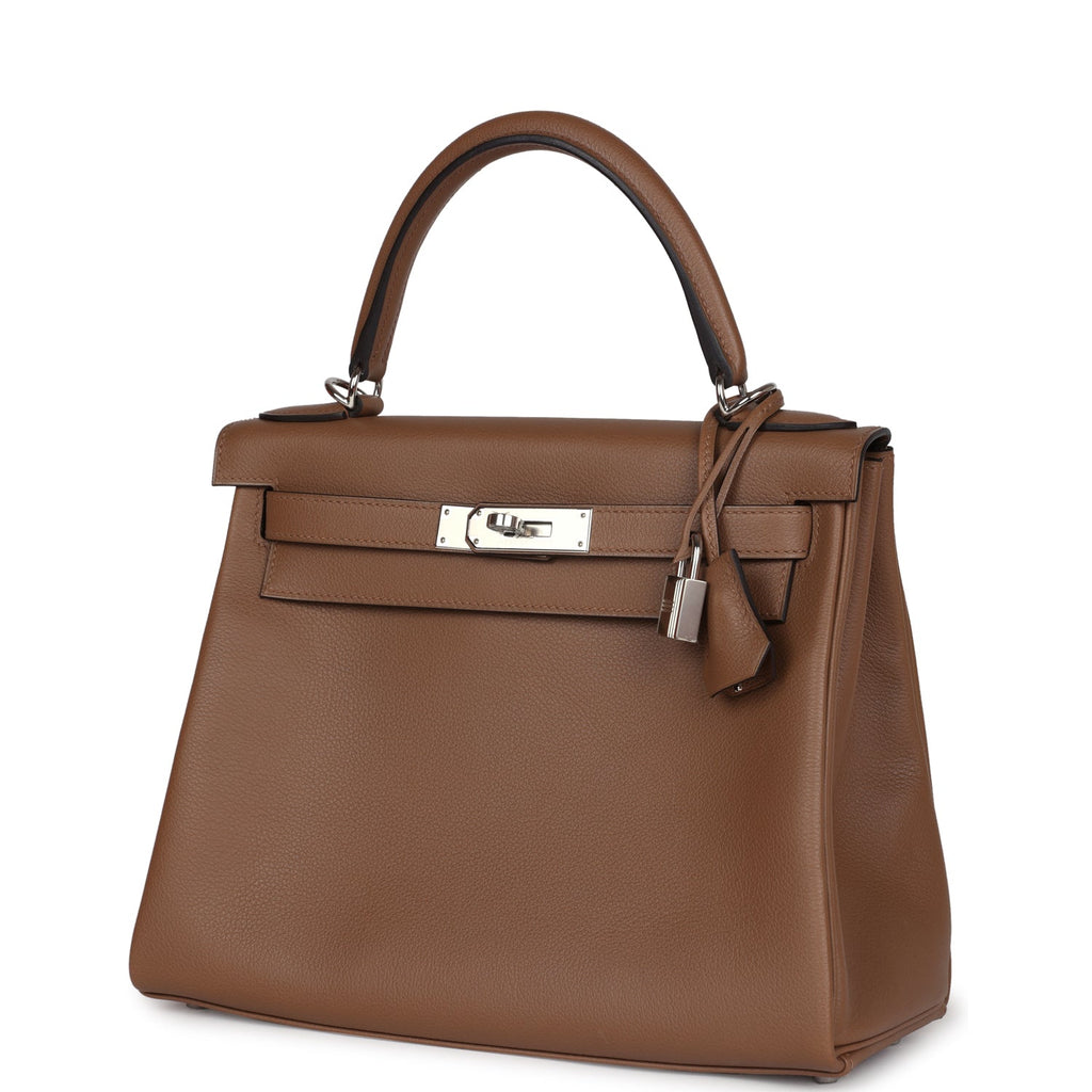 Kelly Retourne 28 Alezan Evercolor Palladium Hardware