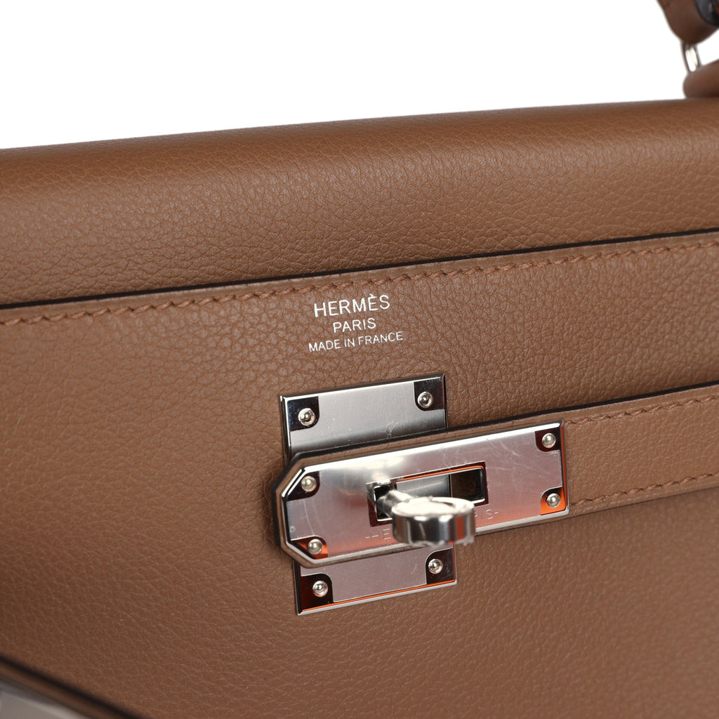 Kelly Retourne 28 Alezan Evercolor Palladium Hardware