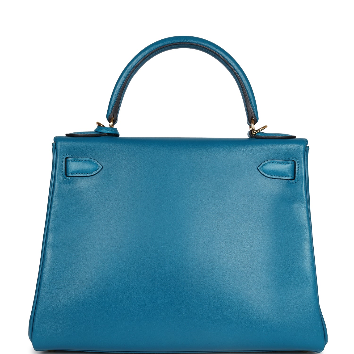 Kelly Retourne 28 Bleu Izmir Tadelakt Gold Hardware