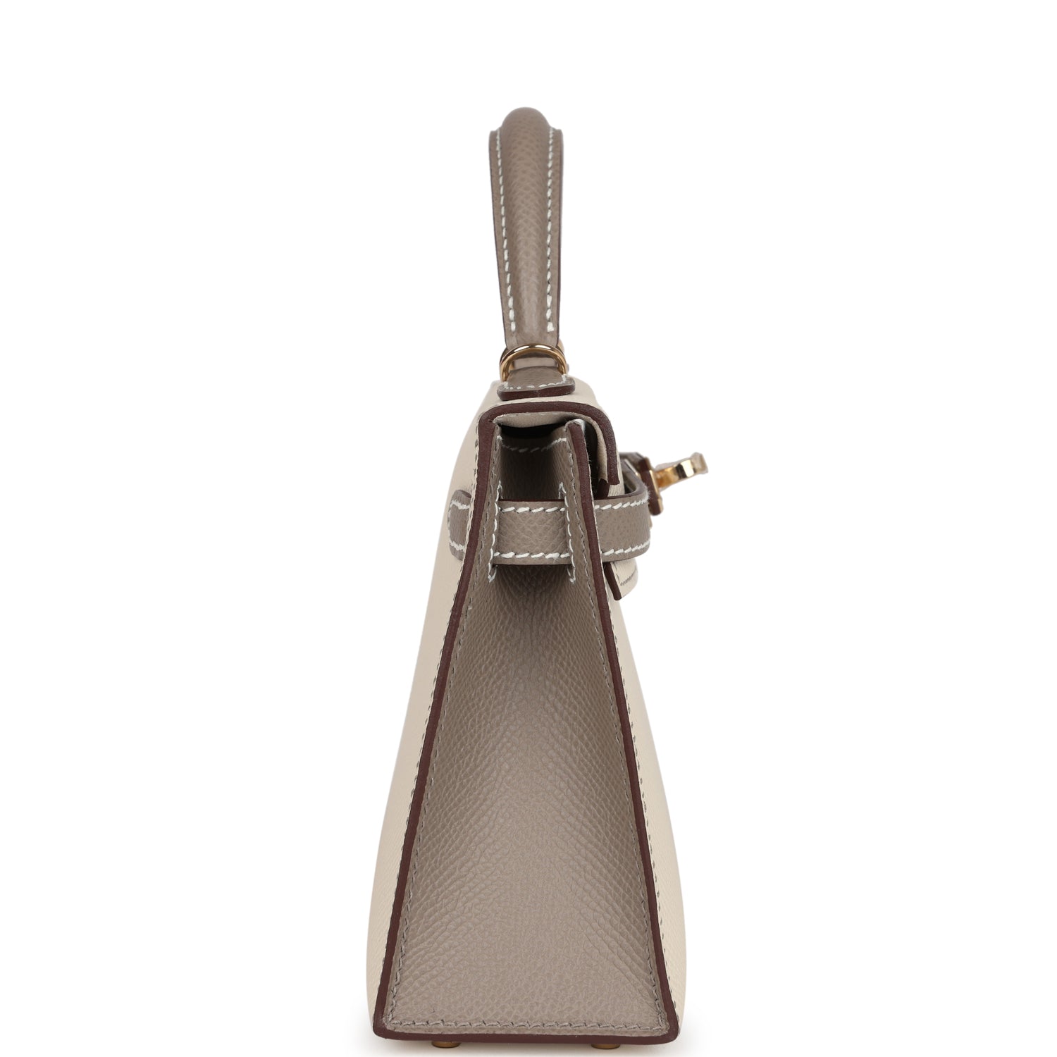 Special Order (HSS) Kelly Sellier 20 Craie and Gris Asphalte Epsom Permabrass Hardware