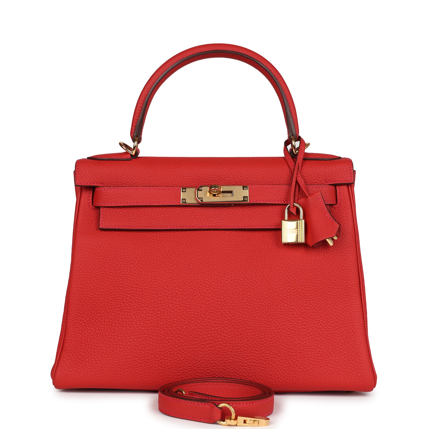 Kelly Retourne 28 Geranium Togo Gold Hardware