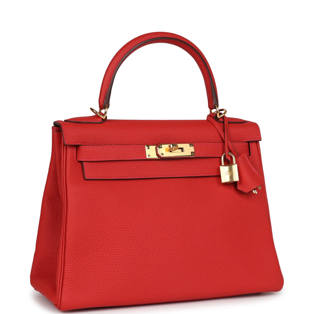 Kelly Retourne 28 Geranium Togo Gold Hardware