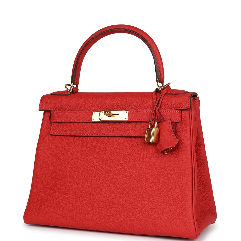 Kelly Retourne 28 Geranium Togo Gold Hardware