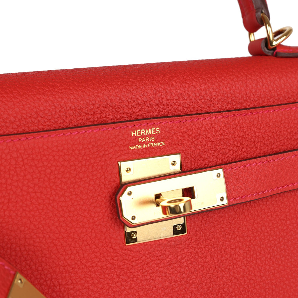 Kelly Retourne 28 Geranium Togo Gold Hardware