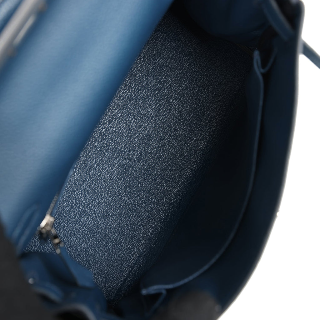 Kelly Retourne 25 Bleu De Prusse Togo Palladium Hardware