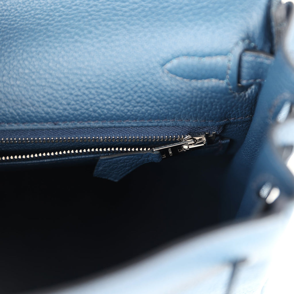 Kelly Retourne 25 Bleu De Prusse Togo Palladium Hardware