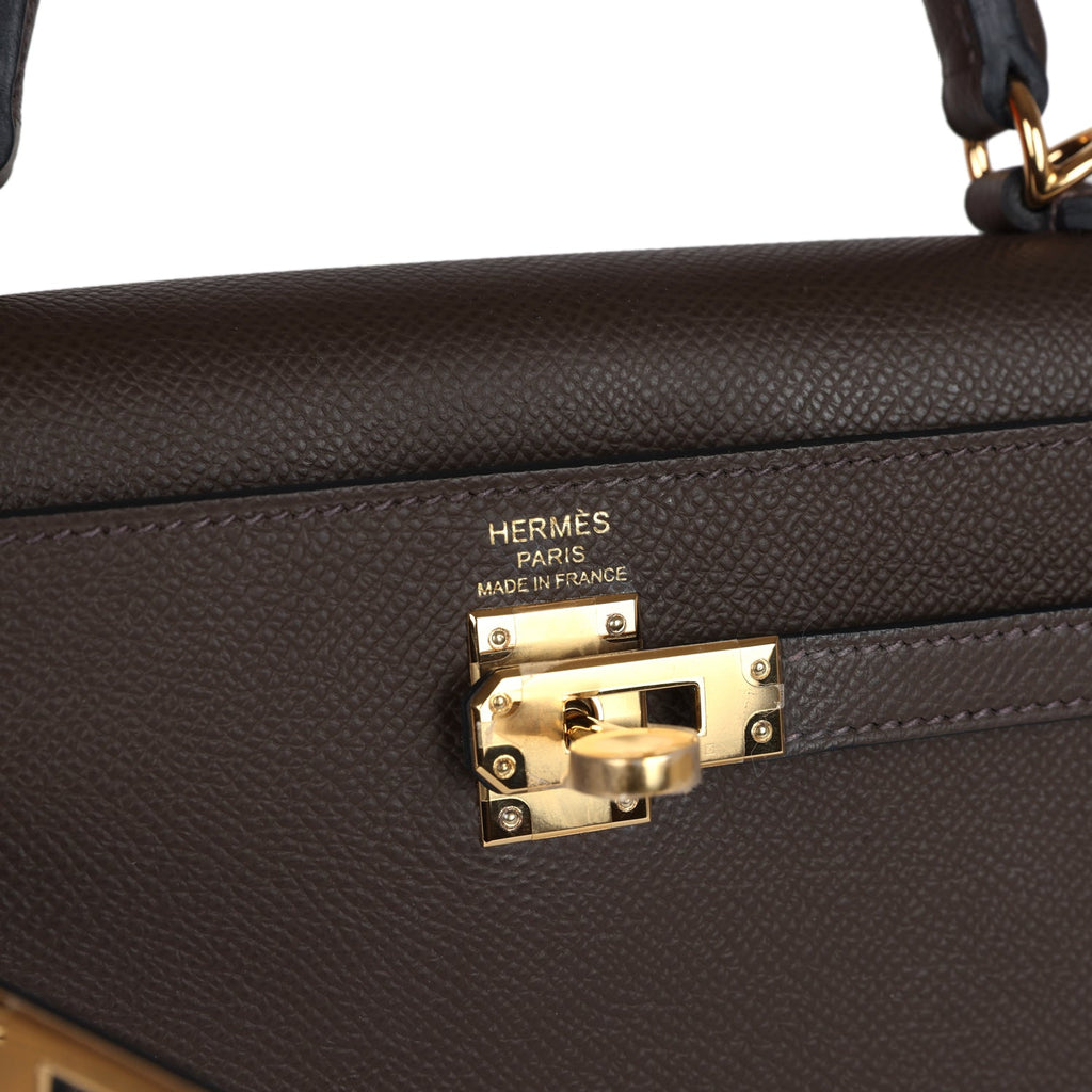 Kelly Sellier 25 Ecorce Epsom Gold Hardware