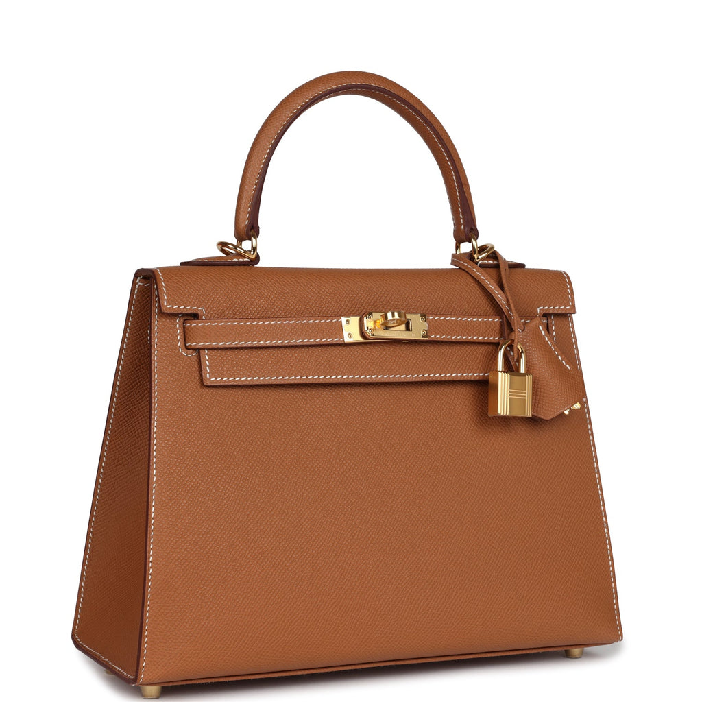 Kelly Sellier 25 Gold Epsom Gold Hardware