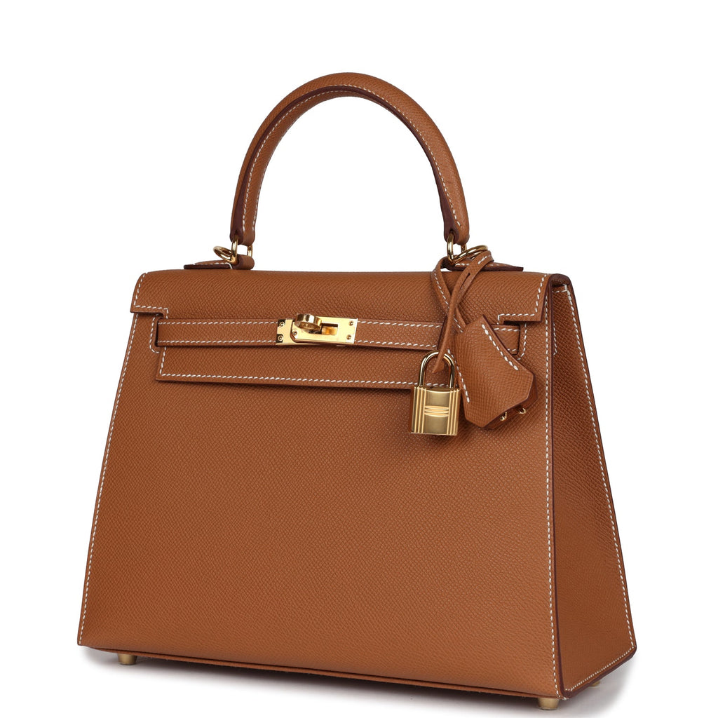 Kelly Sellier 25 Gold Epsom Gold Hardware