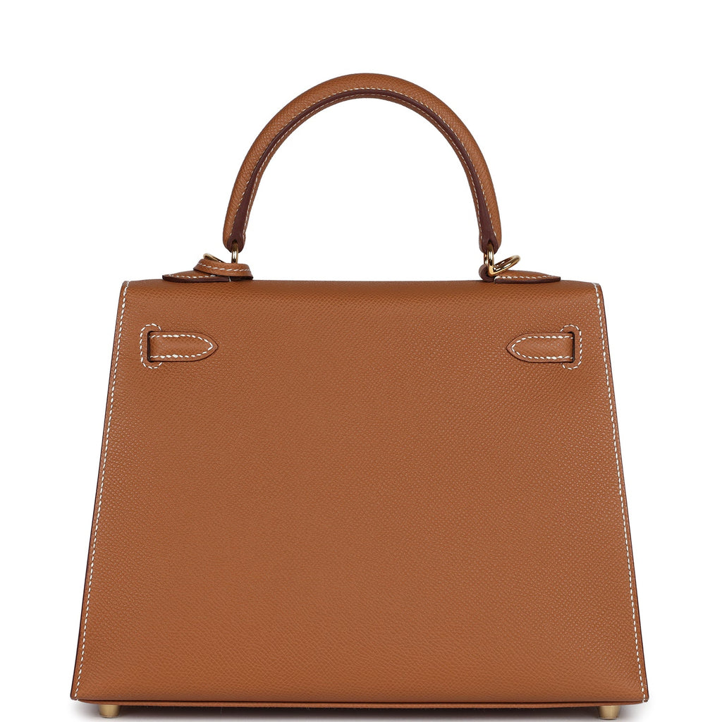 Kelly Sellier 25 Gold Epsom Gold Hardware