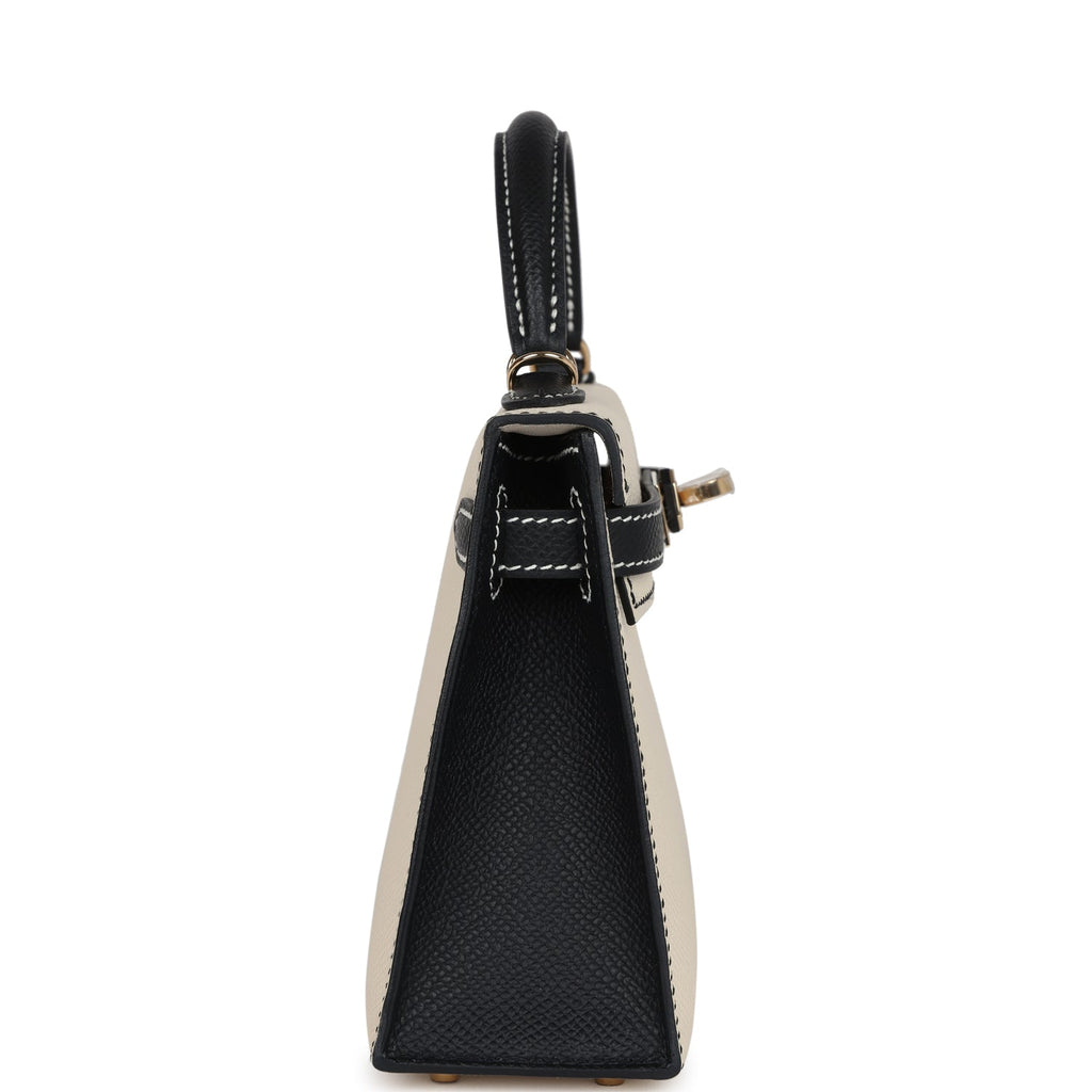 Special Order (HSS) Kelly Sellier 20 Craie and Black Epsom Permabrass Hardware