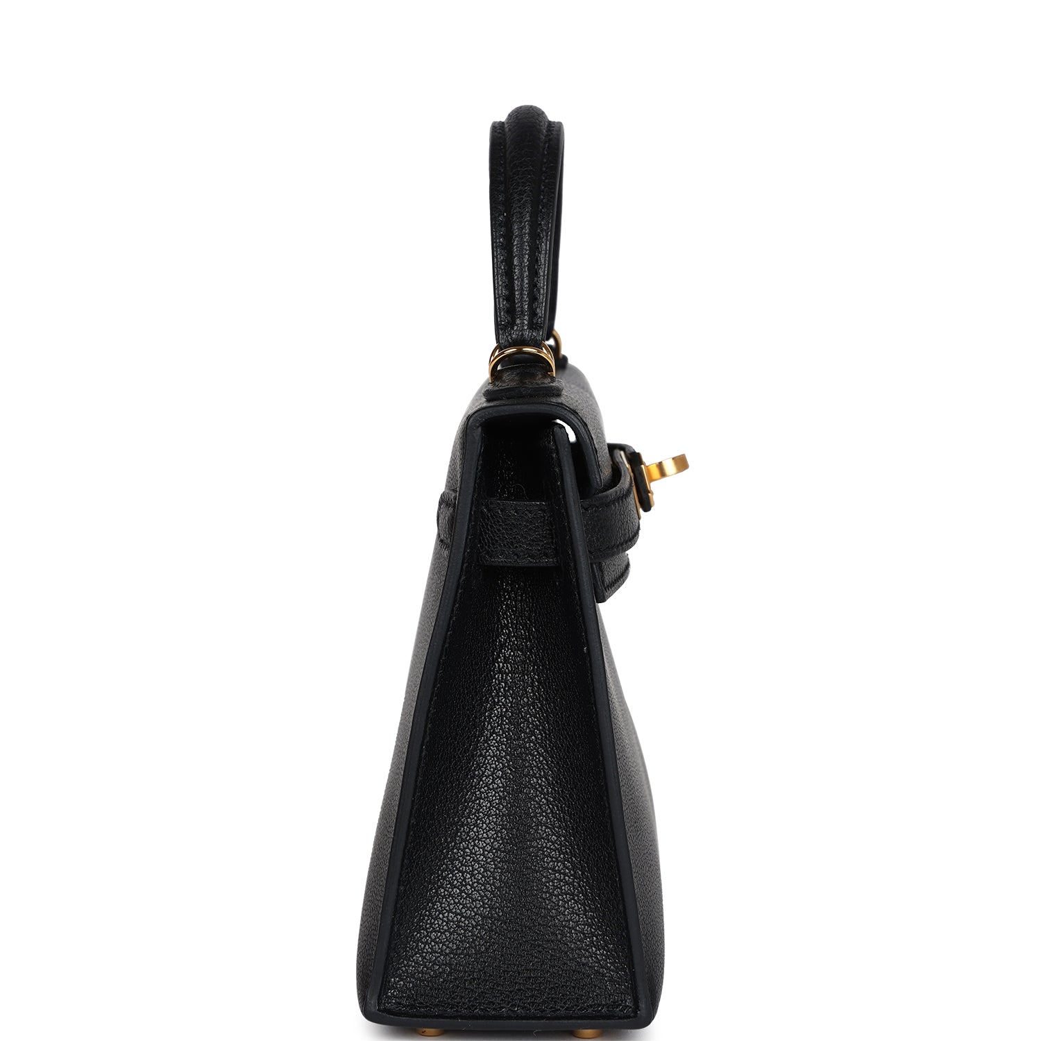 Kelly Sellier 20 Black Chevre Mysore Gold Hardware