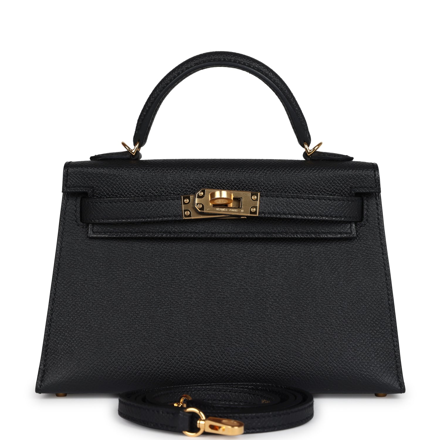 Kelly Sellier 20 Black Epsom Gold Hardware