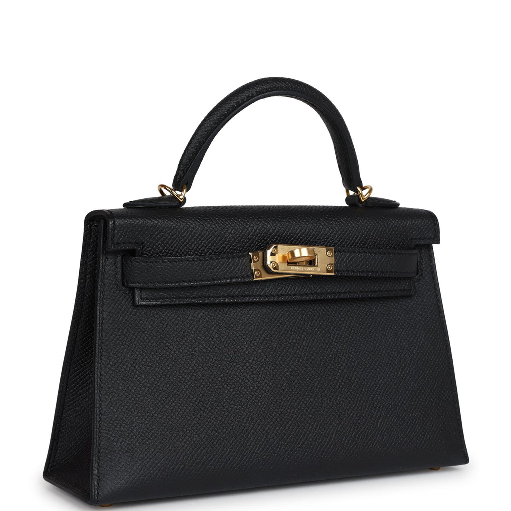 Kelly Sellier 20 Black Epsom Gold Hardware