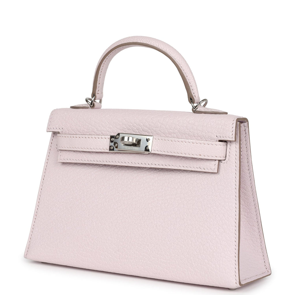 Kelly Sellier 20 Mauve Pale Chevre Palladium Hardware