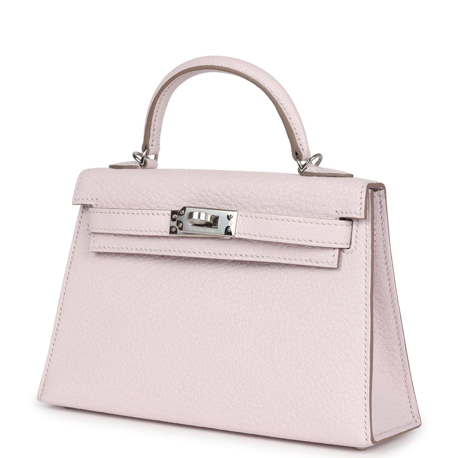 Kelly Sellier 20 Mauve Pale Chevre Palladium Hardware