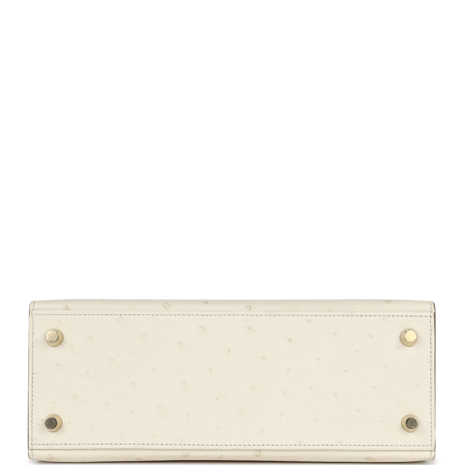 Special Order (HSS) Kelly Sellier 25 Beton Ostrich Verso Brushed Gold Hardware