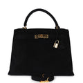 Vintage Kelly Sellier 28 Black Doblis Gold Hardware