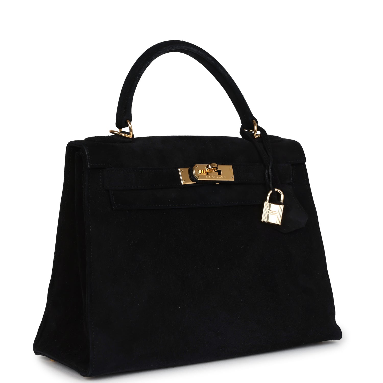 Vintage Kelly Sellier 28 Black Doblis Gold Hardware