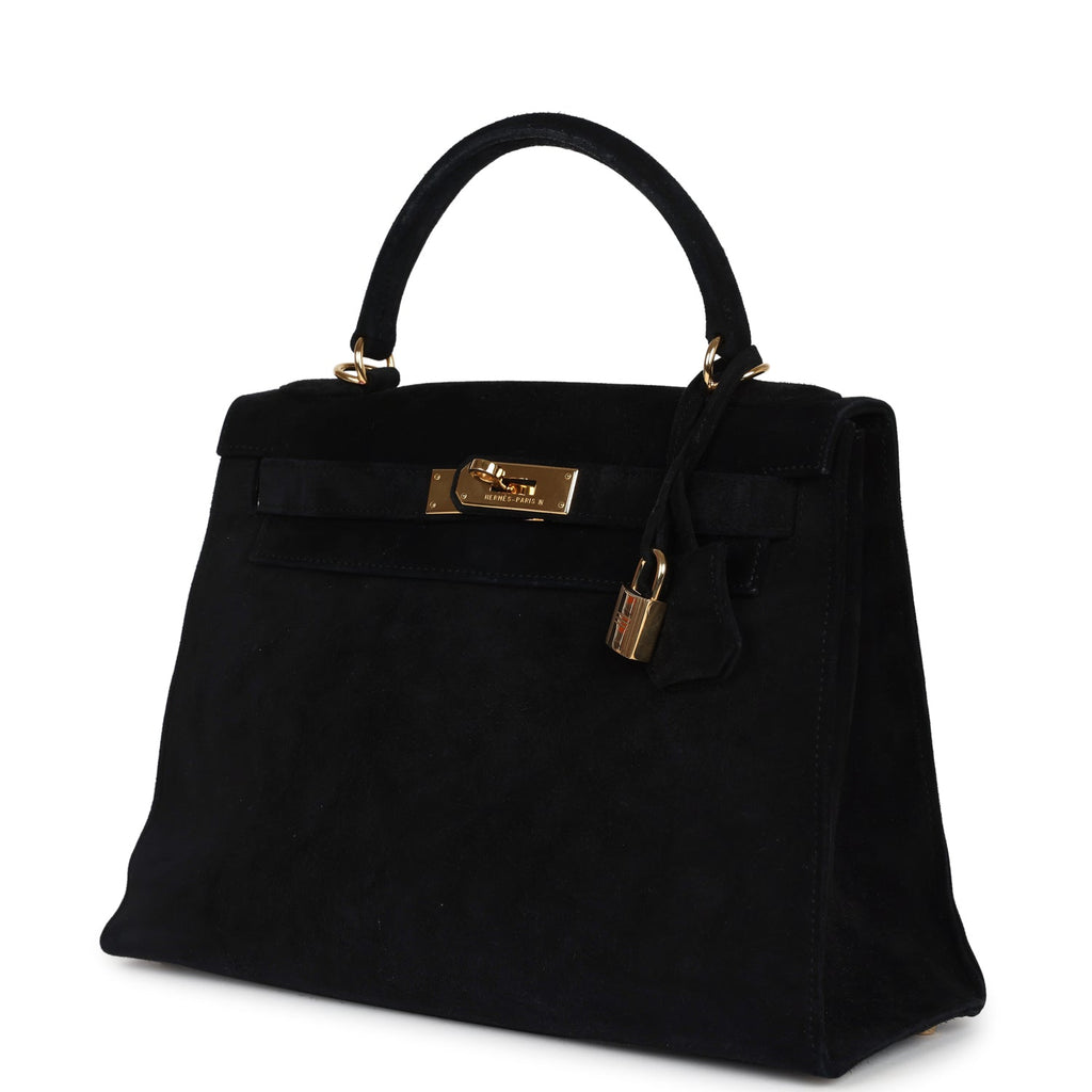 Vintage Kelly Sellier 28 Black Doblis Gold Hardware