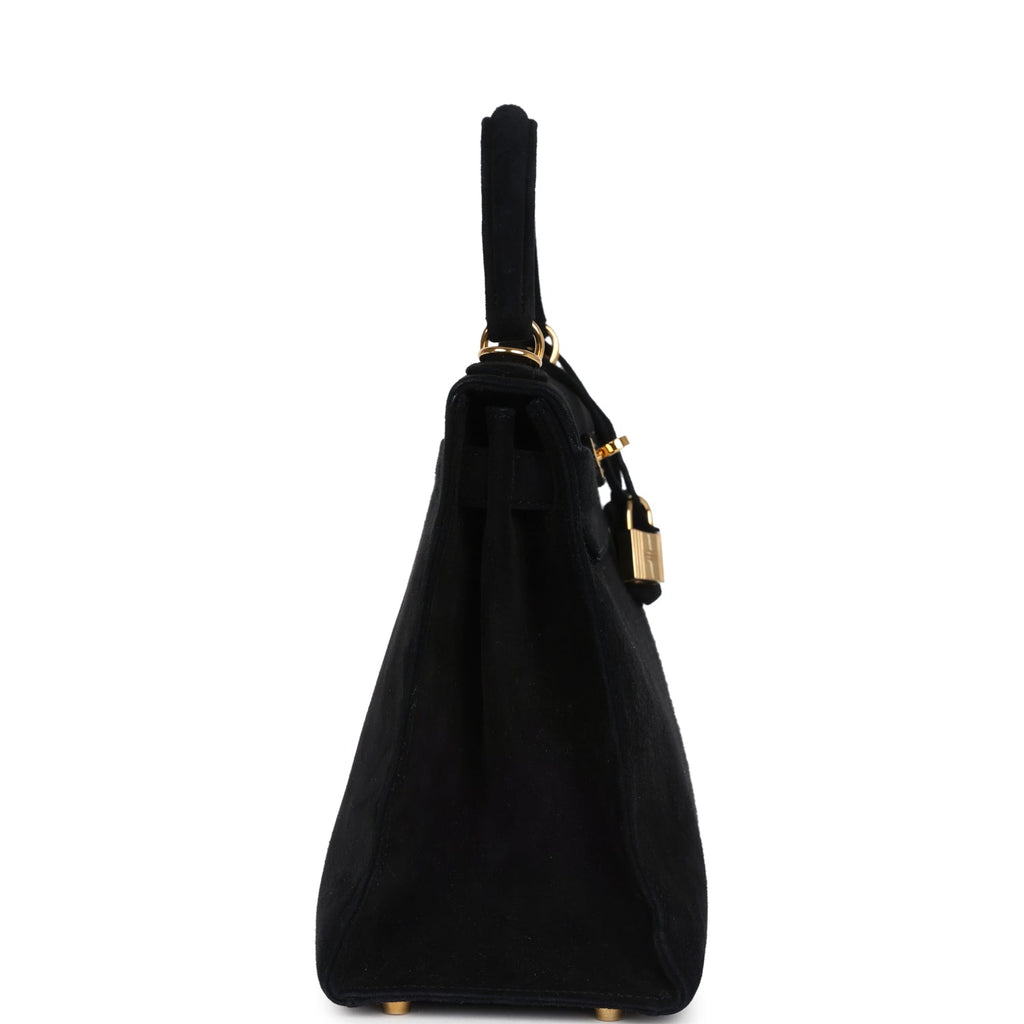 Vintage Kelly Sellier 28 Black Doblis Gold Hardware