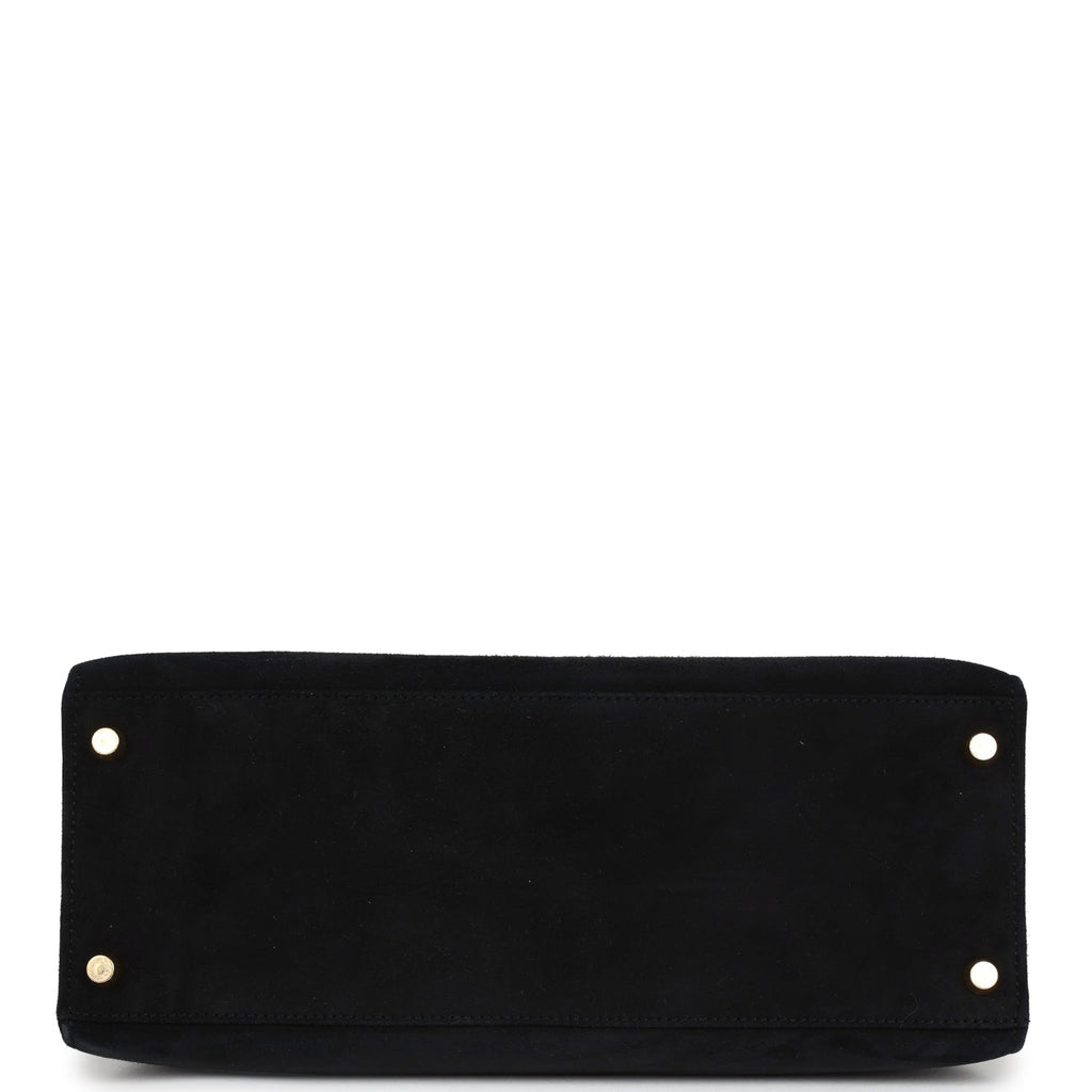 Vintage Kelly Sellier 28 Black Doblis Gold Hardware