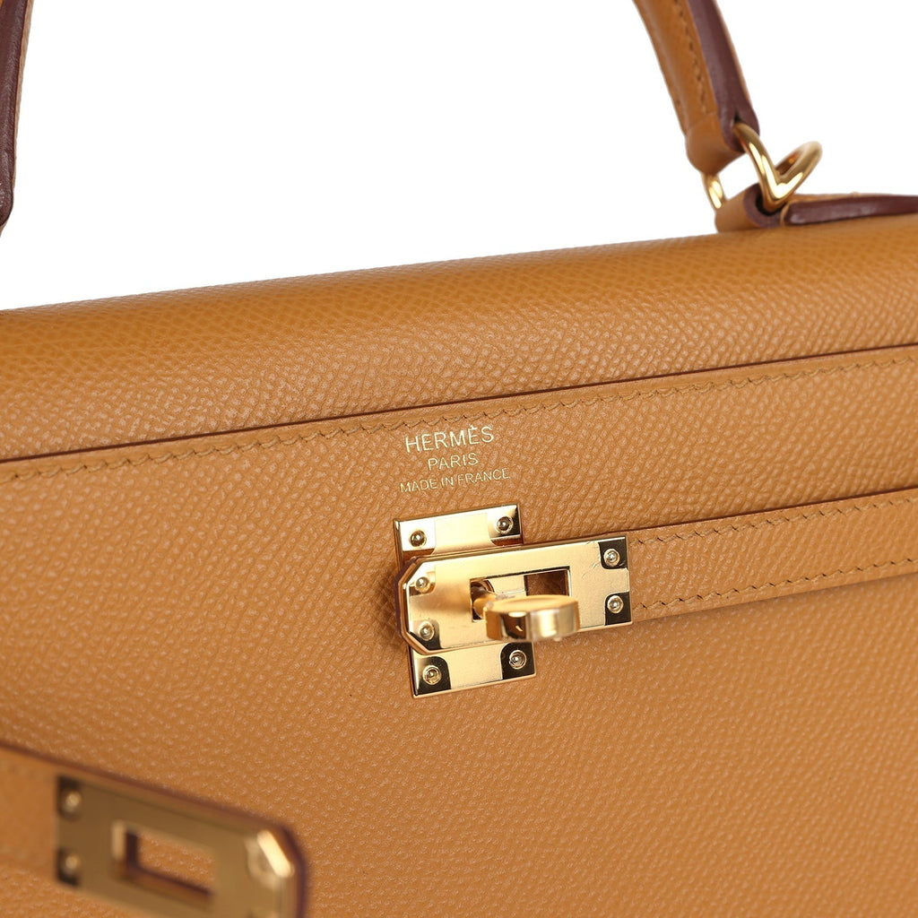 Kelly Sellier 25 Sesame Epsom Gold Hardware