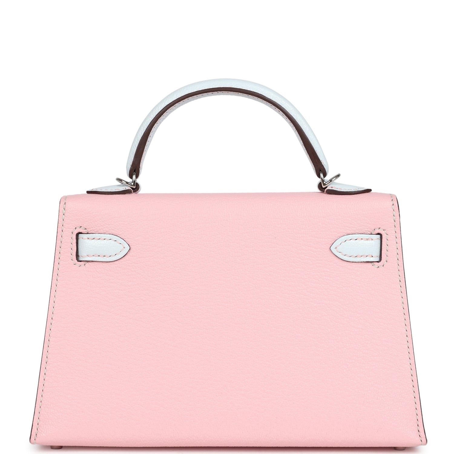 Special Order (HSS) Kelly Sellier 20 Rose Sakura and Bleu Brume Chevre Palladium Hardware