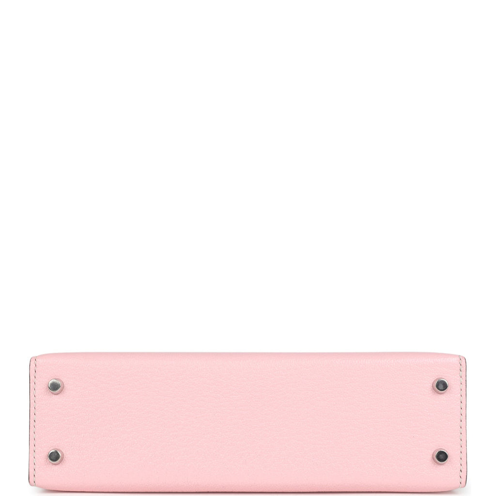 Special Order (HSS) Kelly Sellier 20 Rose Sakura and Bleu Brume Chevre Palladium Hardware