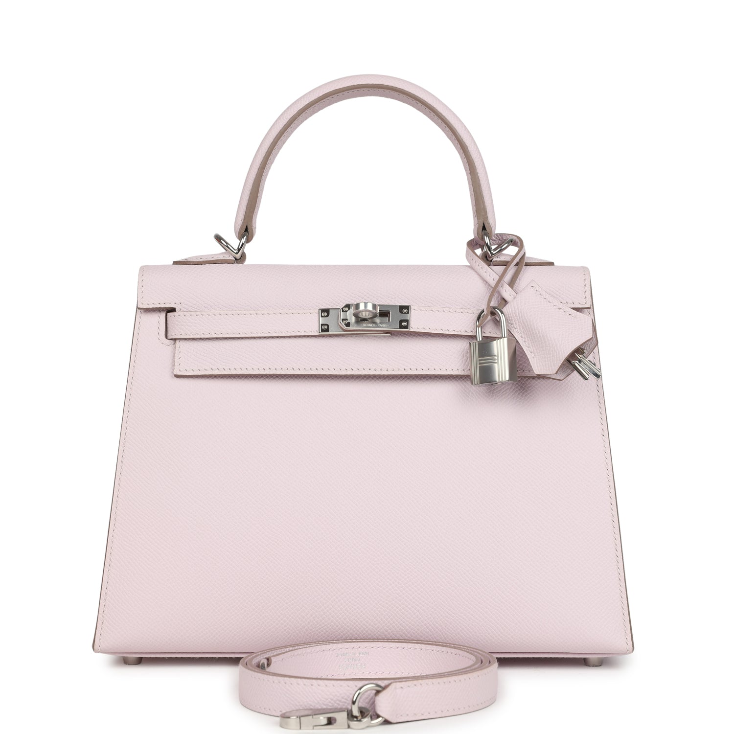 Kelly Sellier 25 Mauve Pale Epsom Palladium Hardware