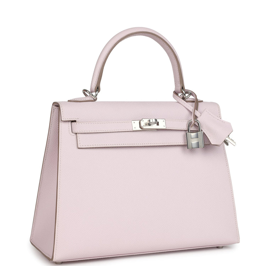 Kelly Sellier 25 Mauve Pale Epsom Palladium Hardware