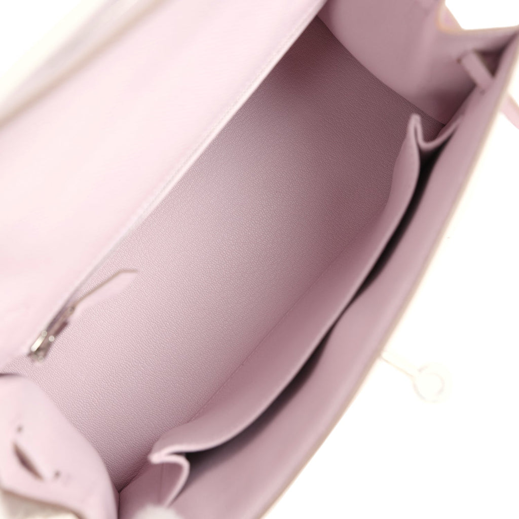 Kelly Sellier 25 Mauve Pale Epsom Palladium Hardware