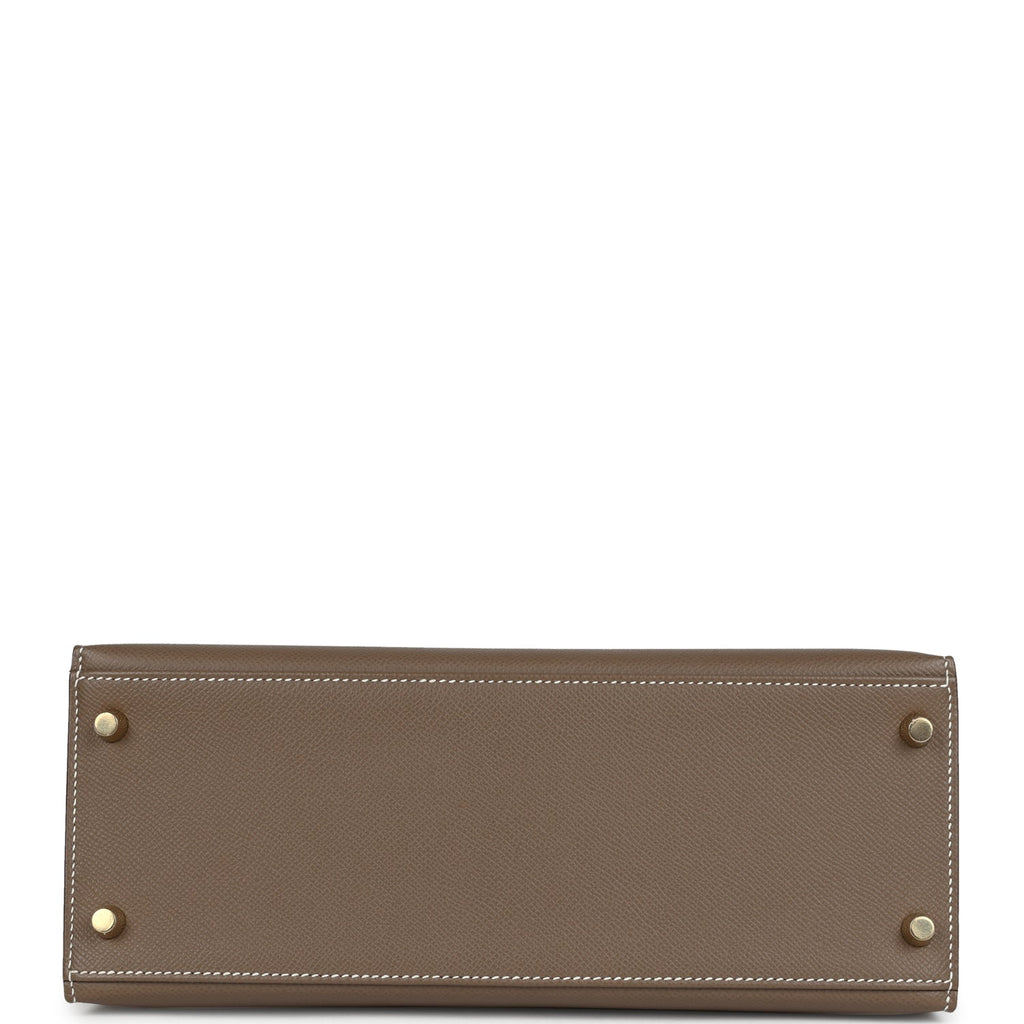 Kelly Sellier 28 Etoupe Epsom Gold Hardware
